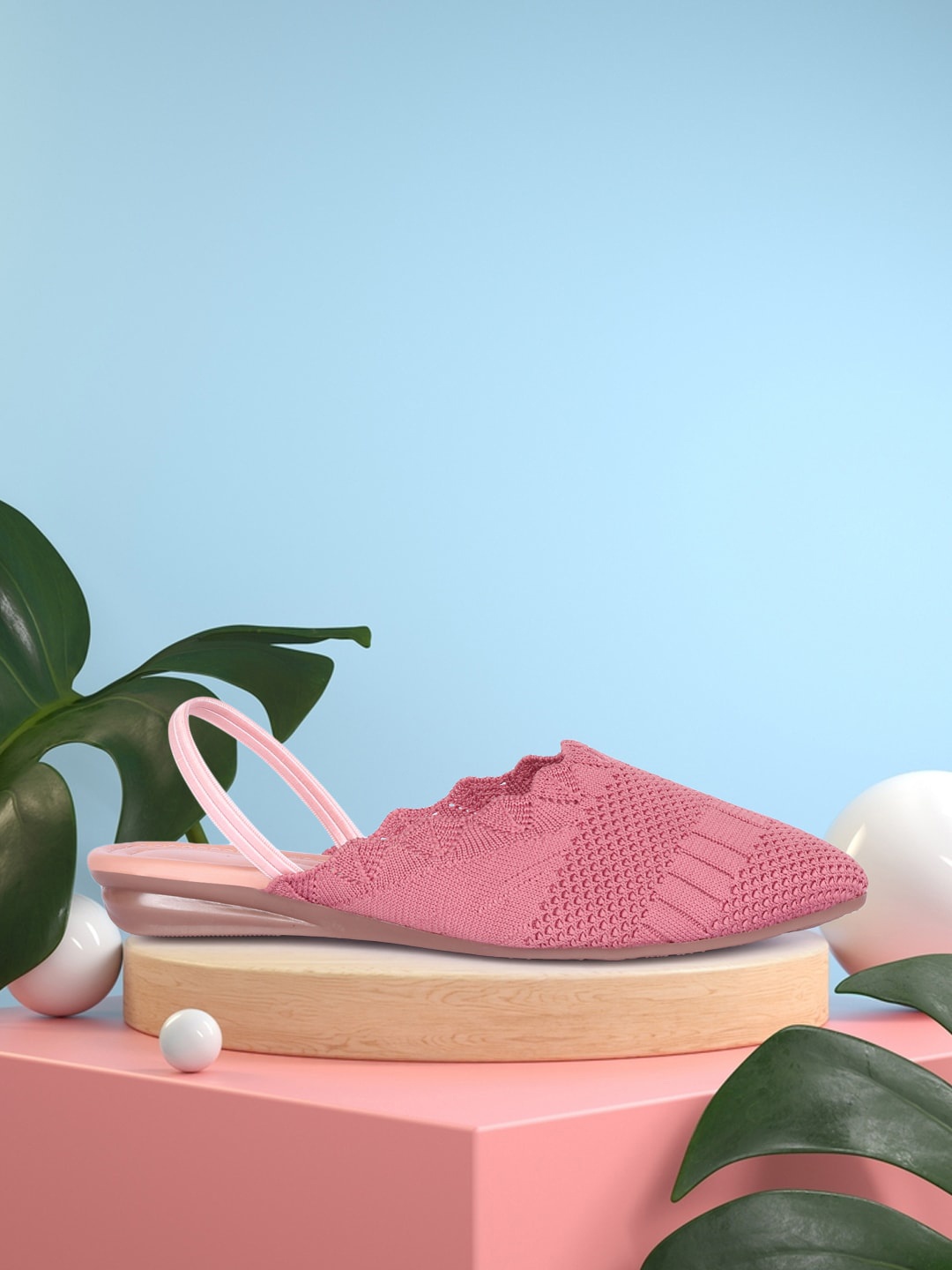 

Alishtezia Women Peach-Coloured Mules Flats