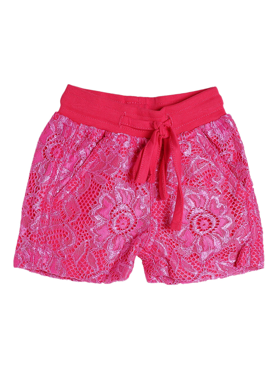 

612League Girls Fuchsia Floral Shorts