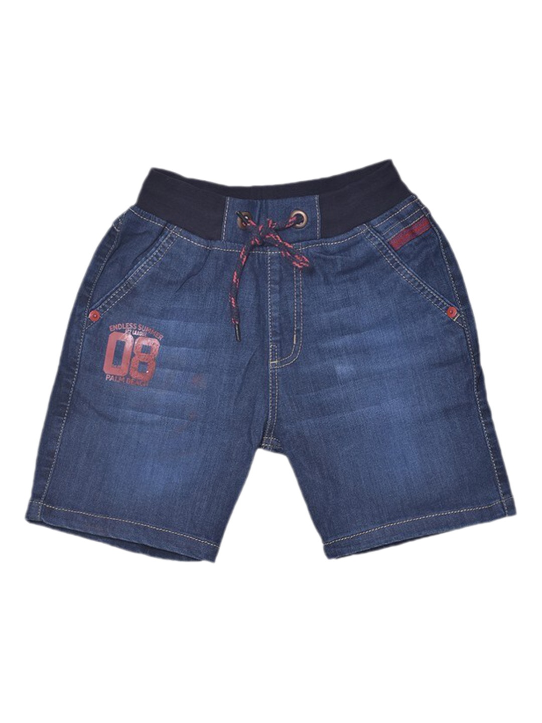 

612League Boys Blue Washed Running Denim Shorts