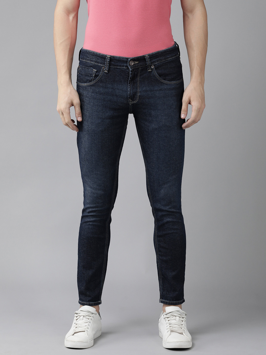 

SPYKAR Men Kano Slim Fit Light Fade Stretchable Jeans, Blue