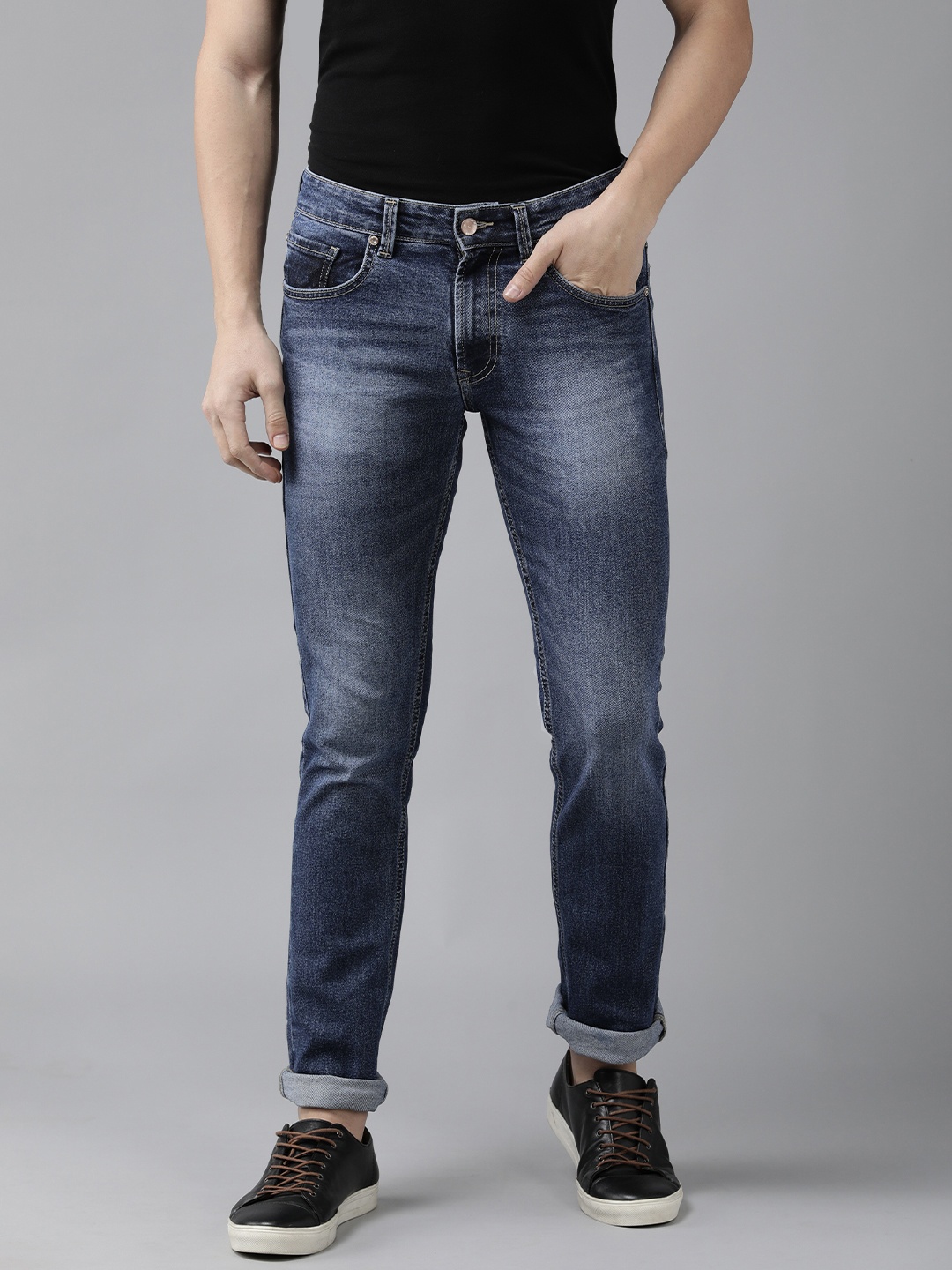 

SPYKAR Men Rovers Heavy Fade Stretchable Jeans, Blue