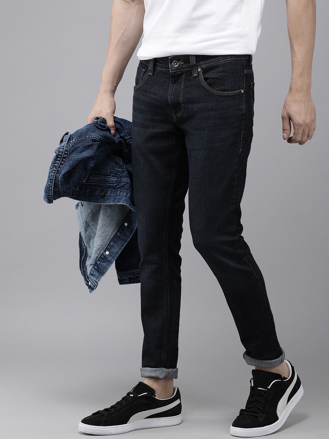 

SPYKAR Men Blue Super Skinny Fit Low-Rise Light Fade Stretchable Jeans