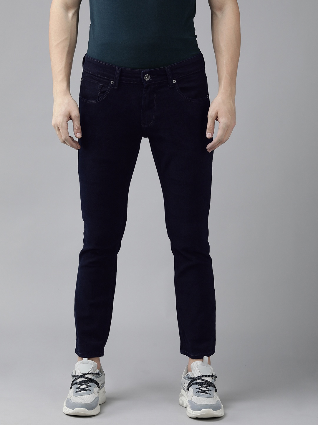 

SPYKAR Men Kano Slim Fit Heavy Fade Stretchable Jeans, Blue