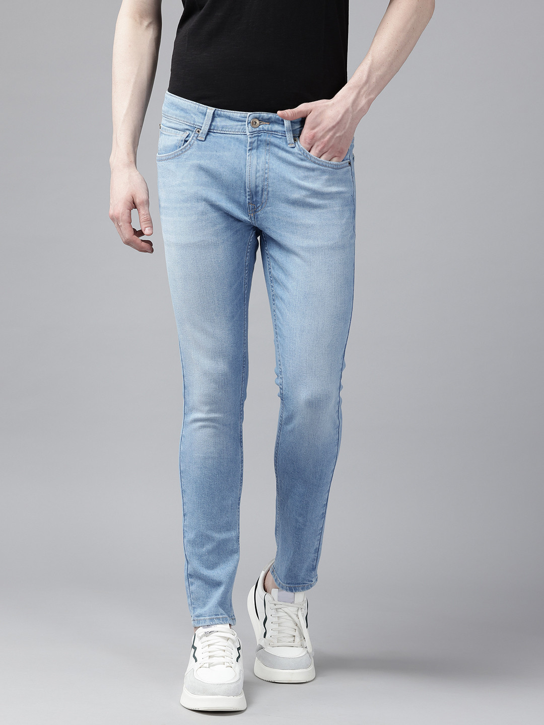 

SPYKAR Men Super Skinny Fit Low-Rise Jeans, Blue