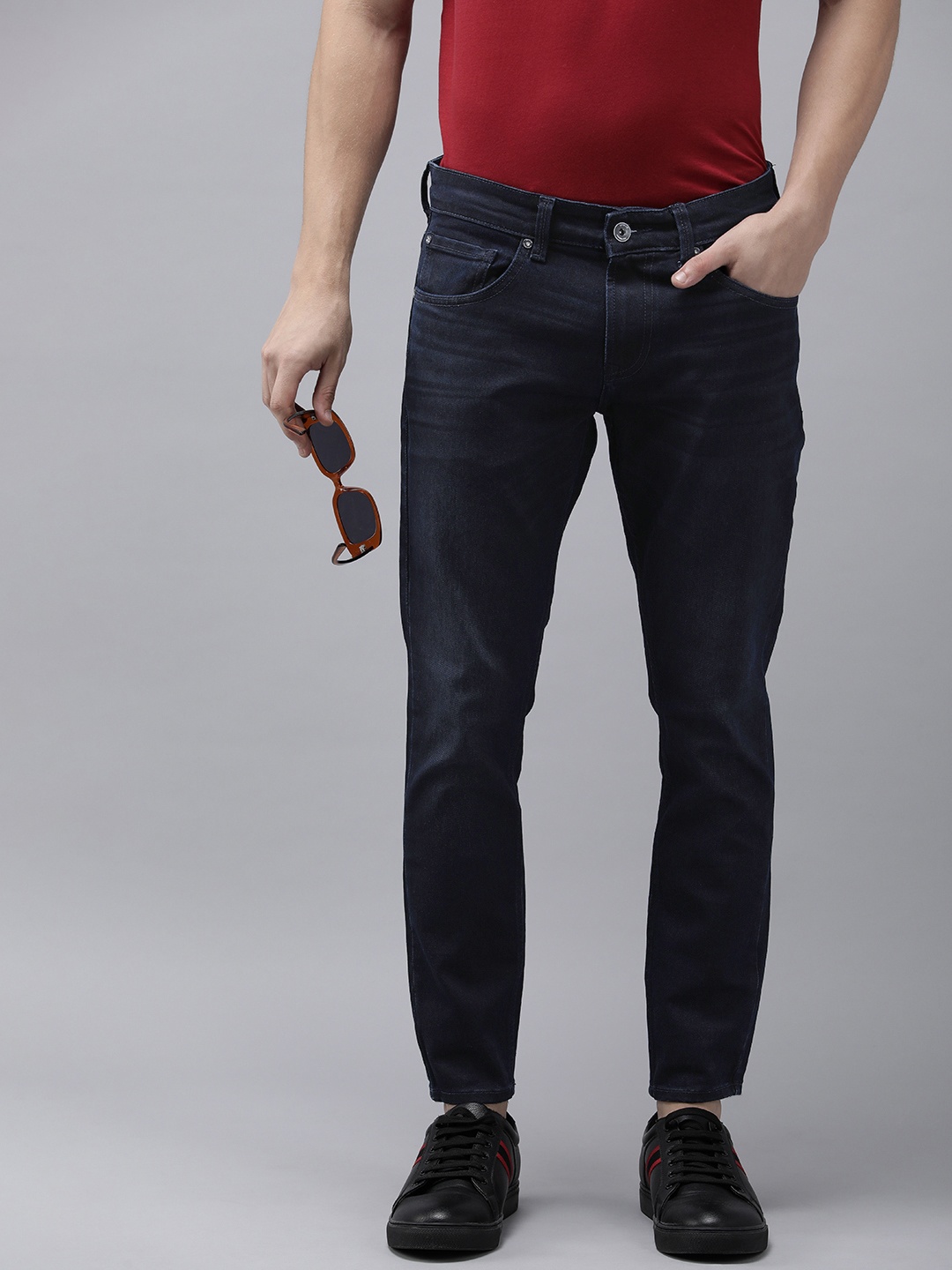 

SPYKAR Men Kano Slim Fit Light Fade Stretchable Mid-Rise Jeans, Blue