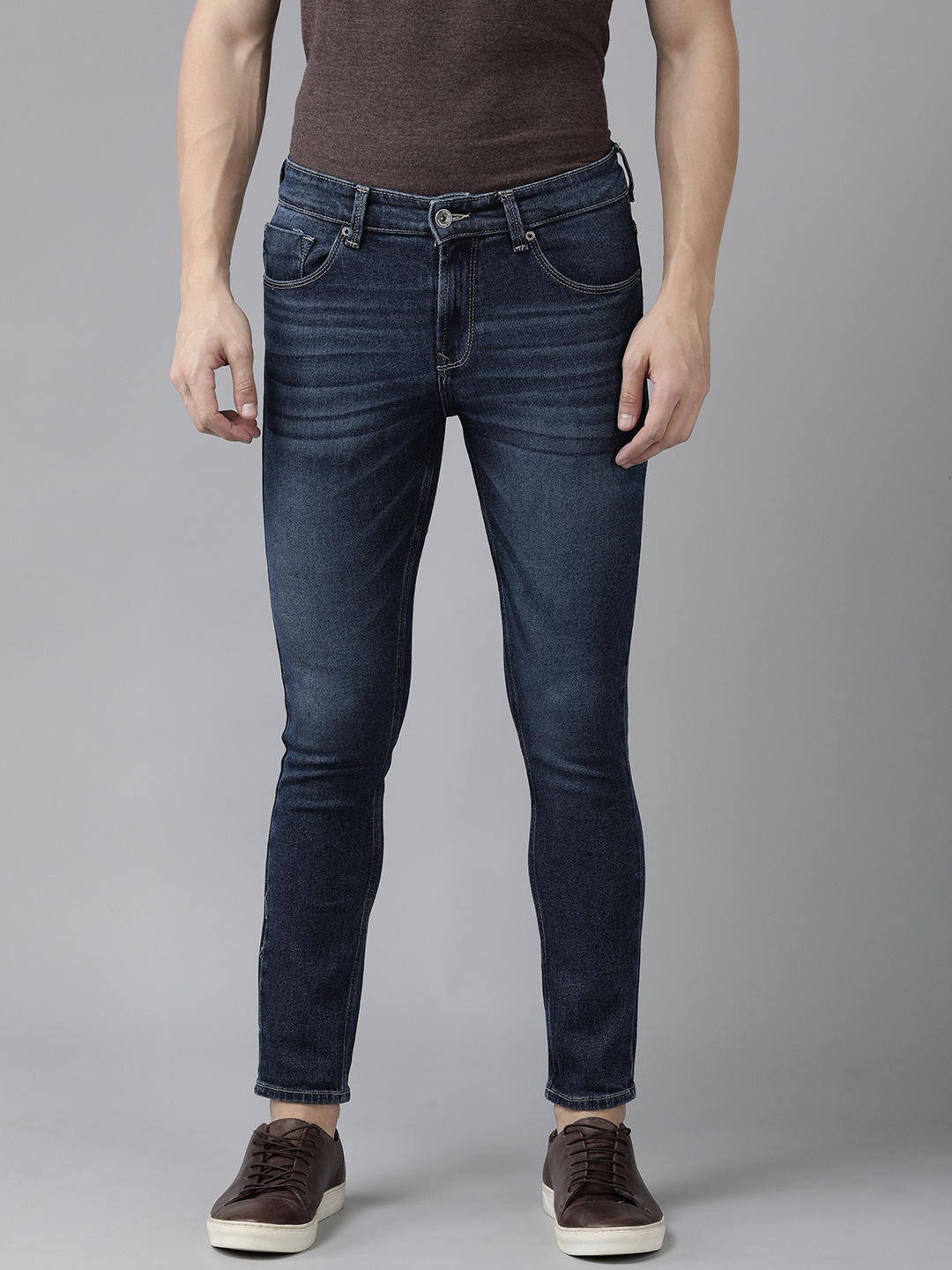 

SPYKAR Men Kano Slim Fit Mid-rise Heavy Fade Stretchable Jeans, Blue