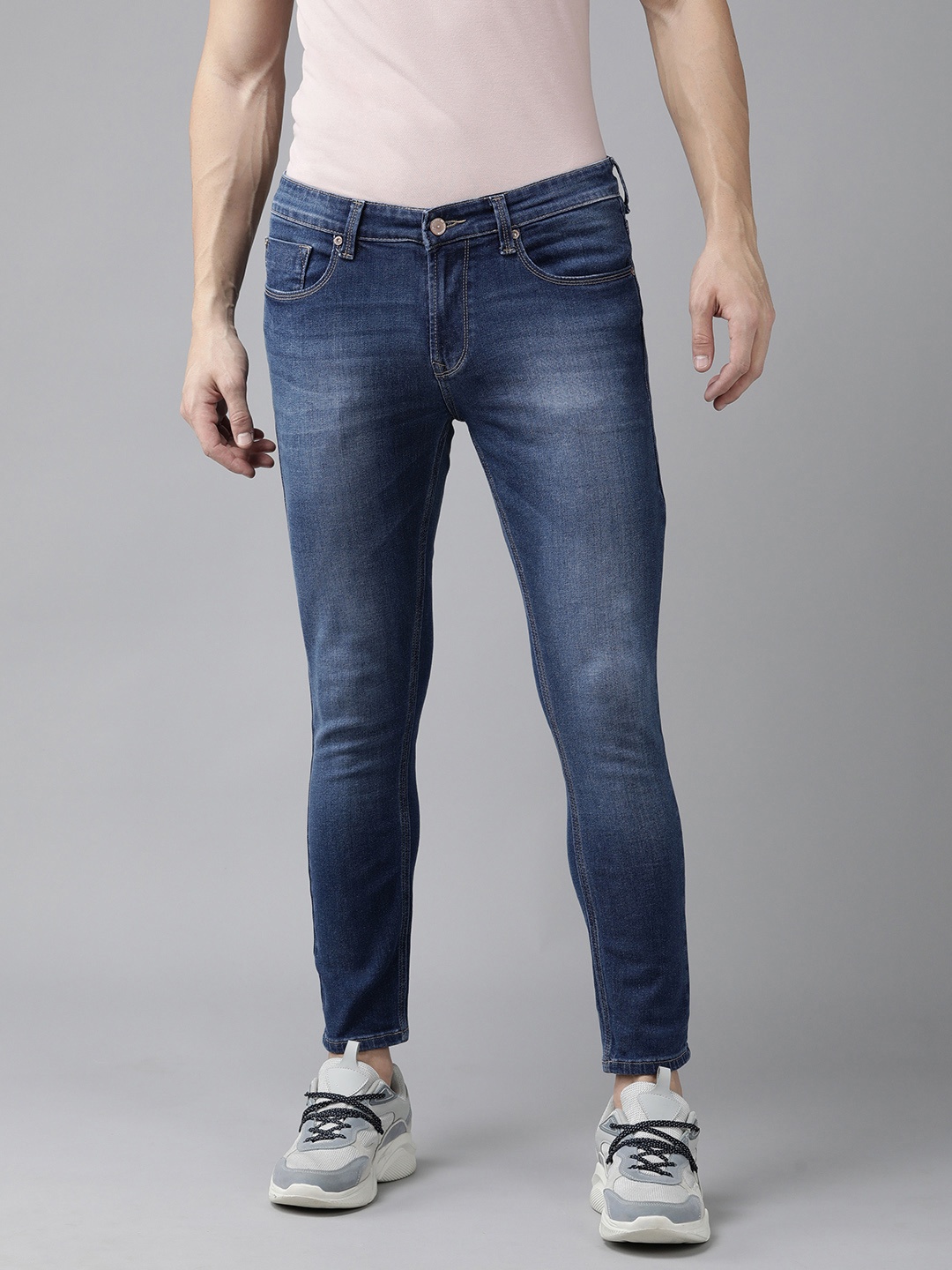 

SPYKAR Men Slim Fit Heavy Fade Stretchable Jeans, Blue