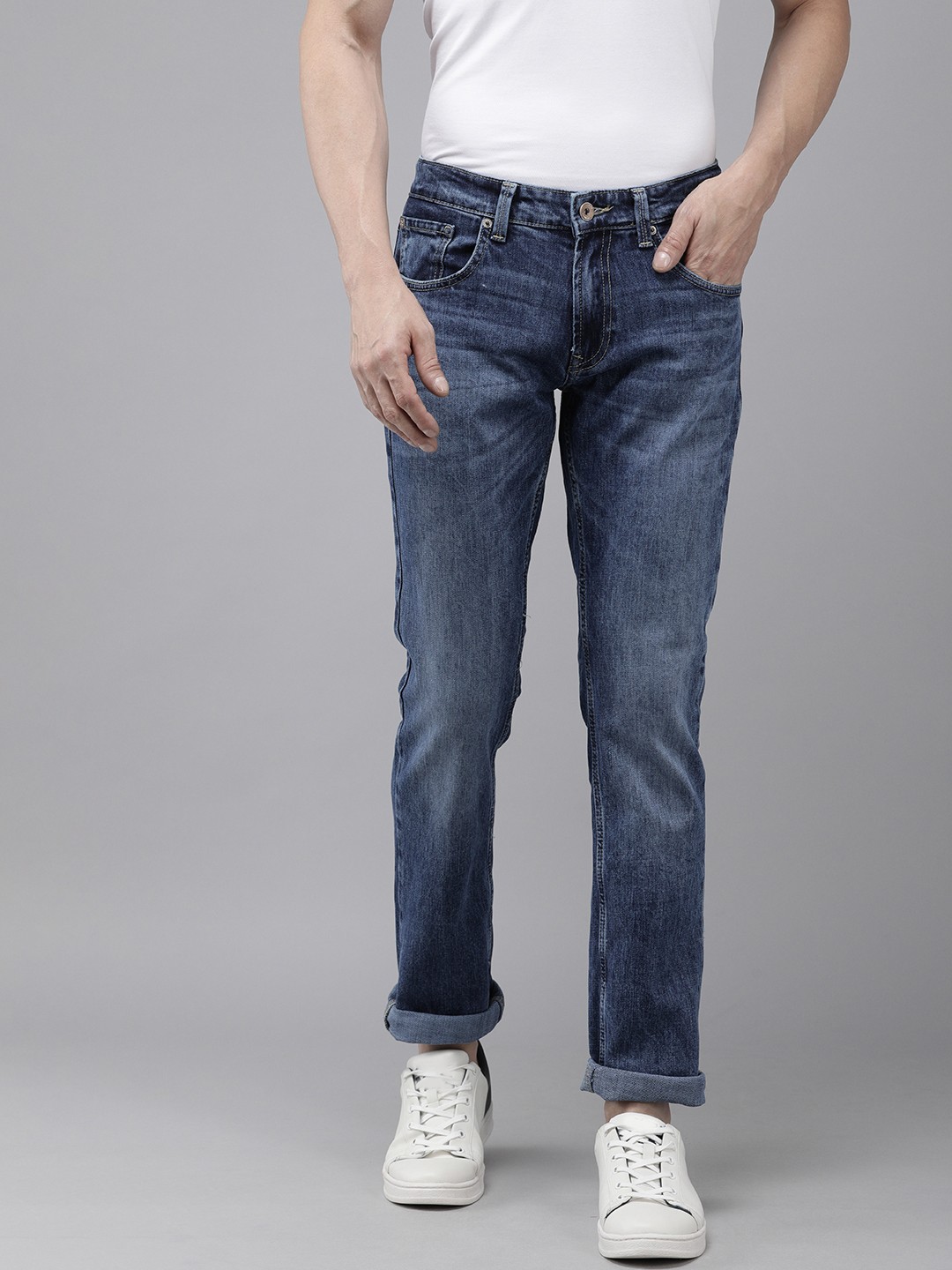 

SPYKAR Men Blue Rover Fit Light Fade Stretchable Jeans