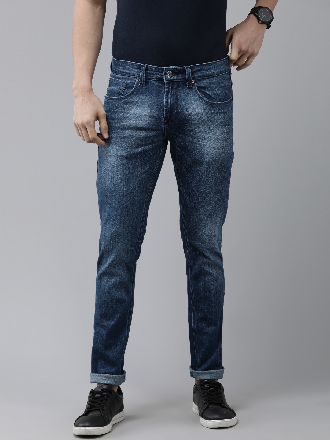 

SPYKAR Men Blue Skinny Fit Low-Rise Light Fade Stretchable Jeans