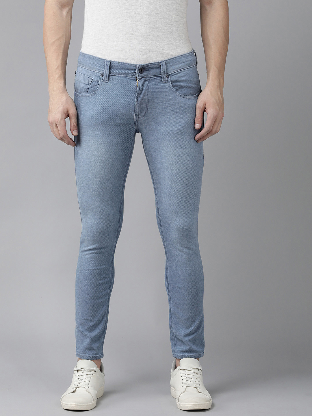 

SPYKAR Men Kano Super Skinny Fit Light Fade Stretchable Jeans, Blue