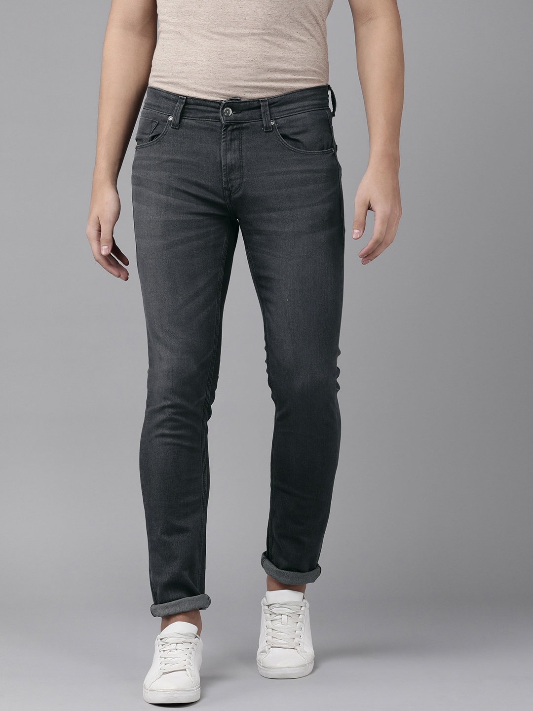 

SPYKAR Men Grey Heavy Fade Stretchable Jeans