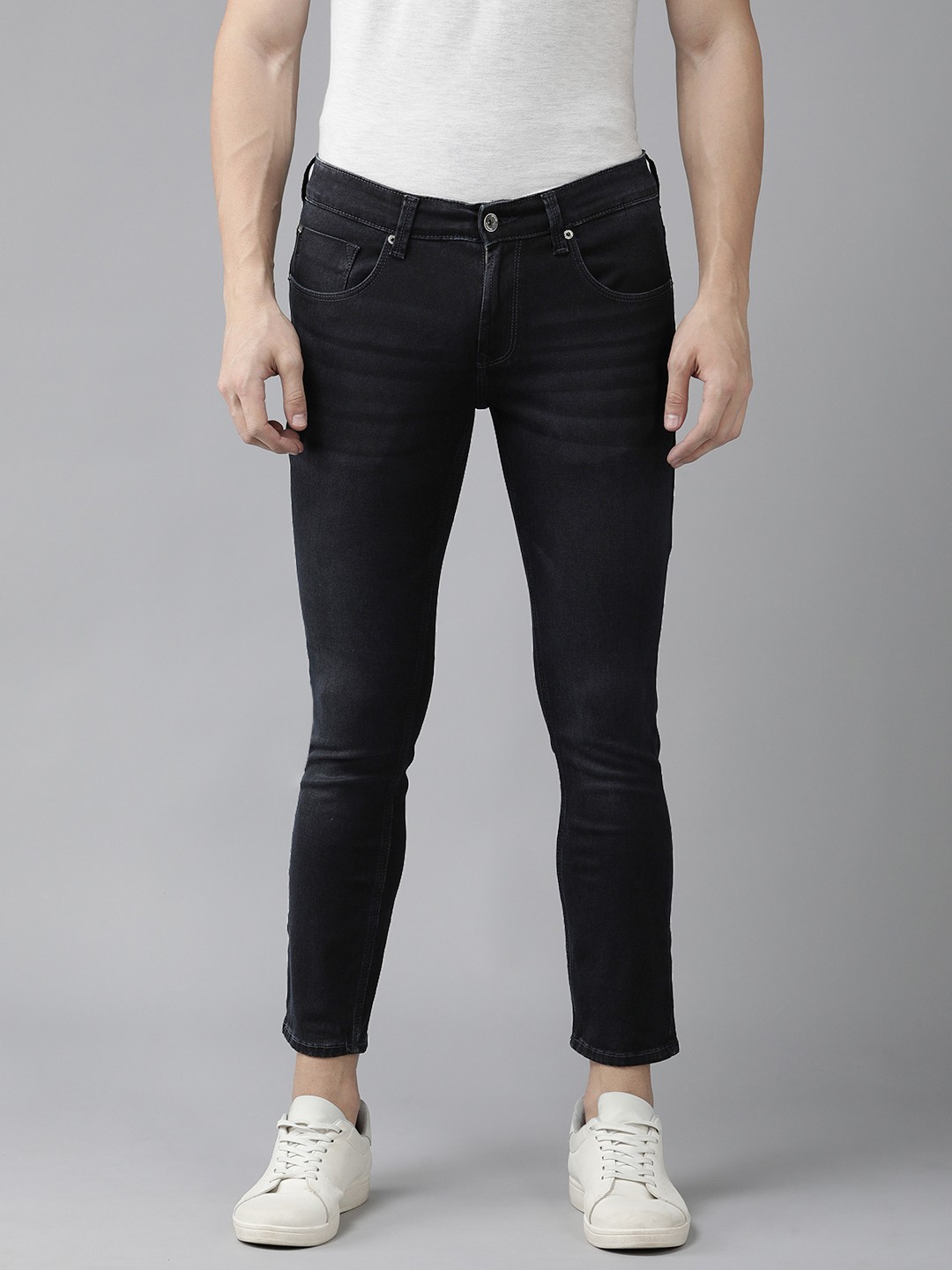 

SPYKAR Men Kano Super Skinny Fit Stretchable Jeans, Black