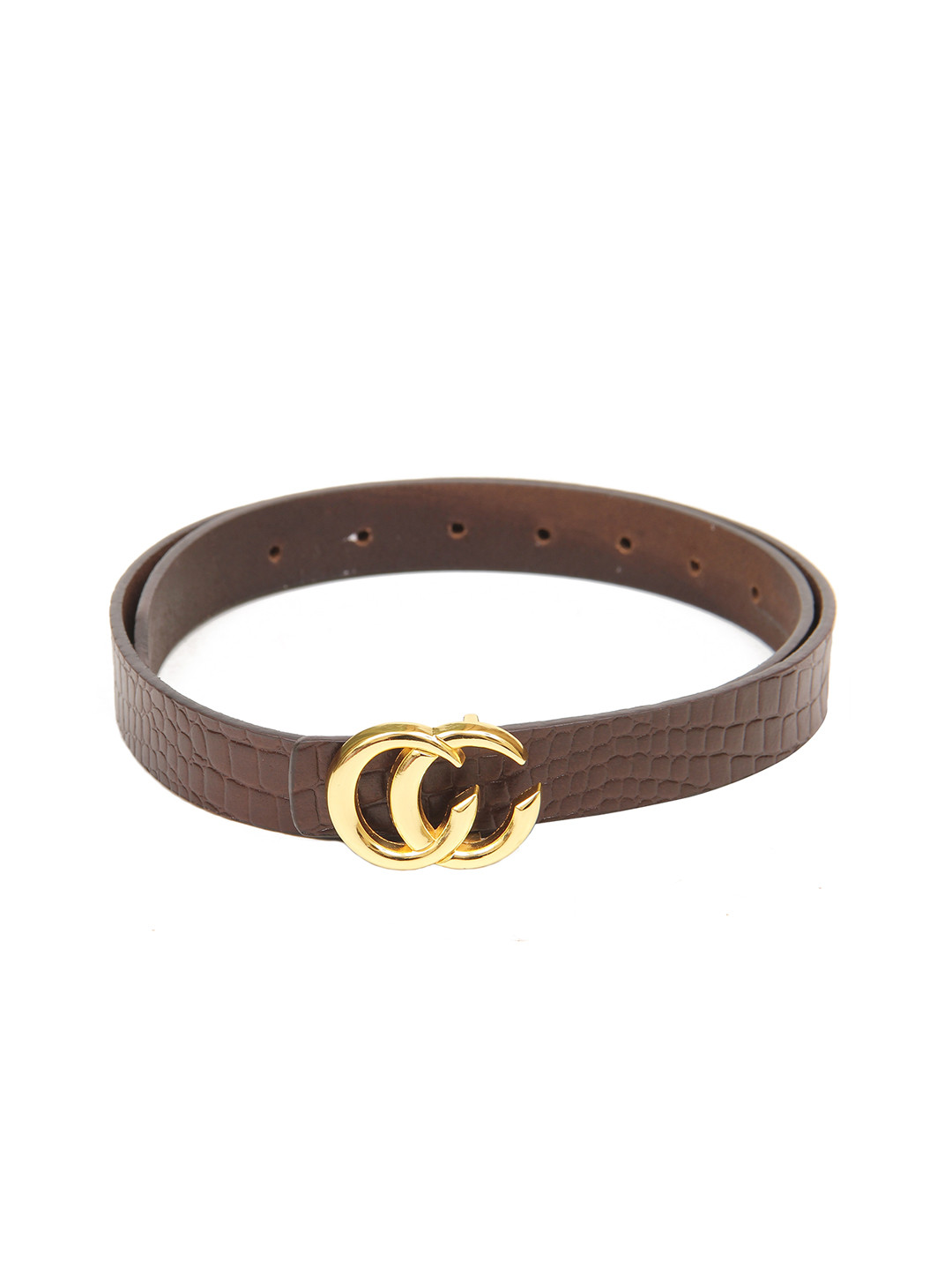 

Calvadoss Boys Brown Textured Leather Belt