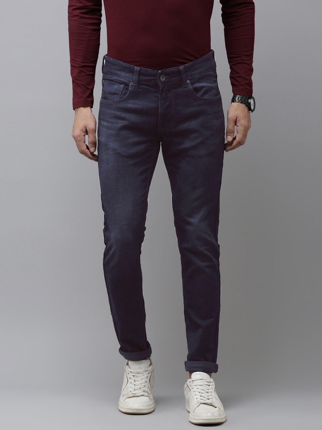 

SPYKAR Men Super Skinny Fit Low-Rise Stretchable Jeans, Blue
