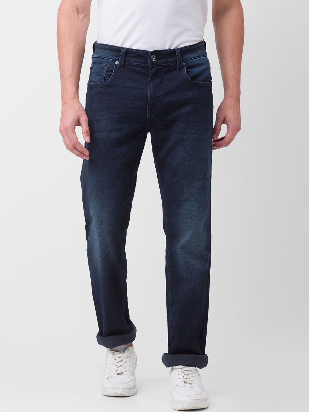 

SPYKAR Men Comfort Ricardo Straight Fit Light Fade Stretchable Jeans, Blue