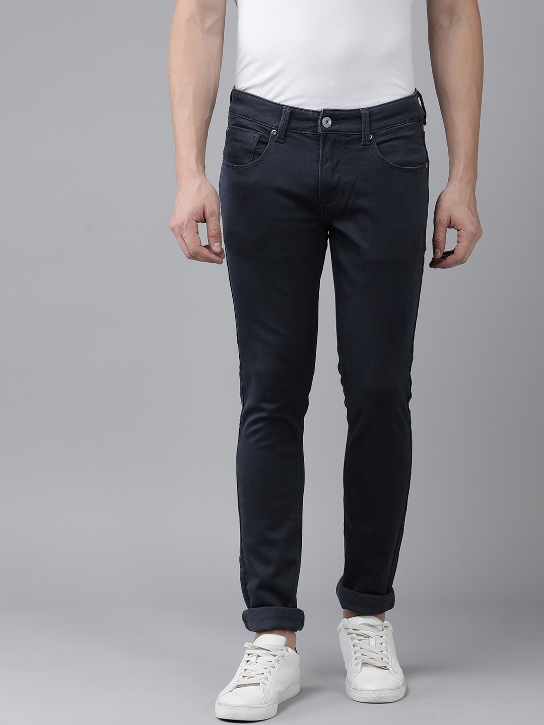 

SPYKAR Men Skinny Fit Low-Rise Stretchable Jeans, Blue