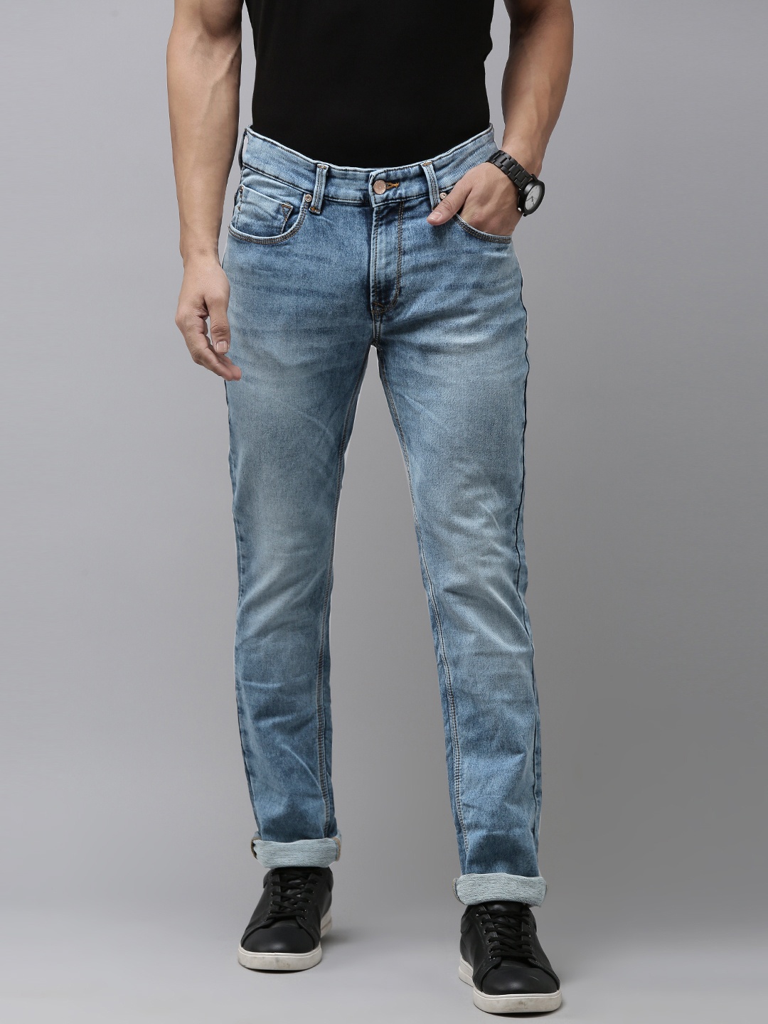 

SPYKAR Men Faded Jeans, Blue