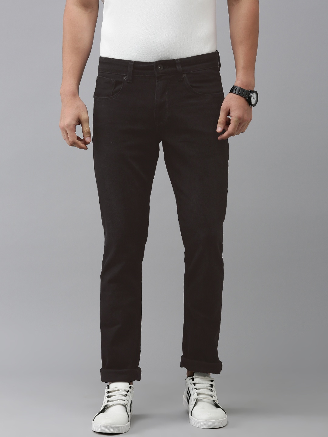 

SPYKAR Men Rover Regular Fit Stretchable Jeans, Black