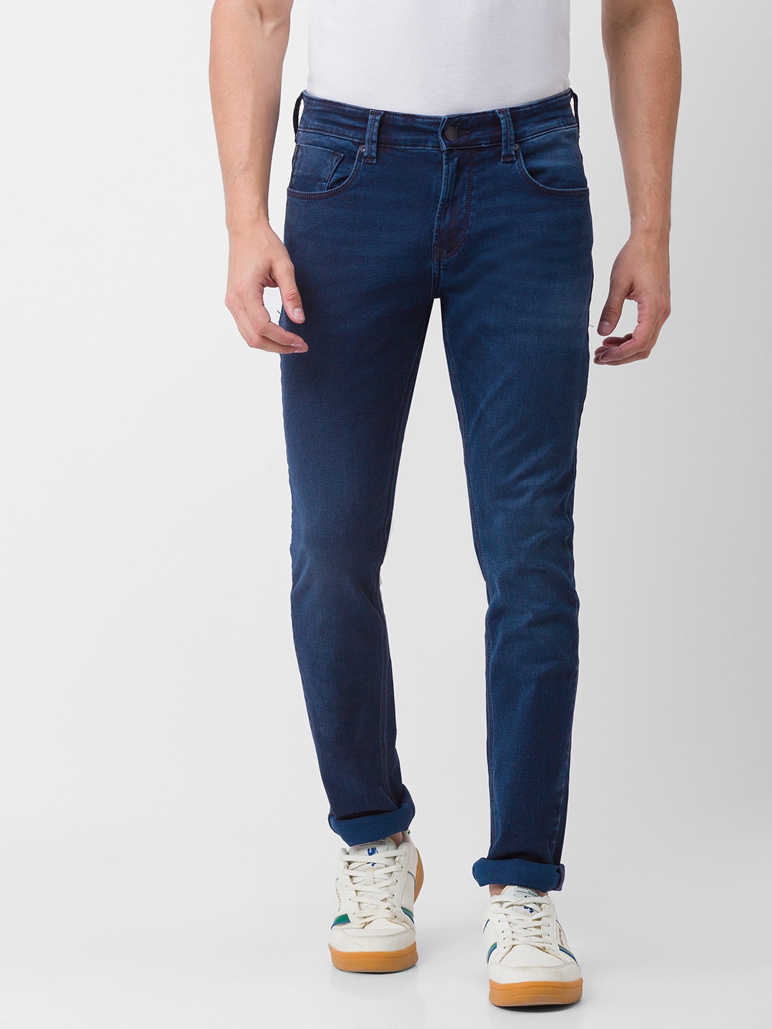 

SPYKAR Men Slim Fit Low-Rise Stretchable Jeans, Blue