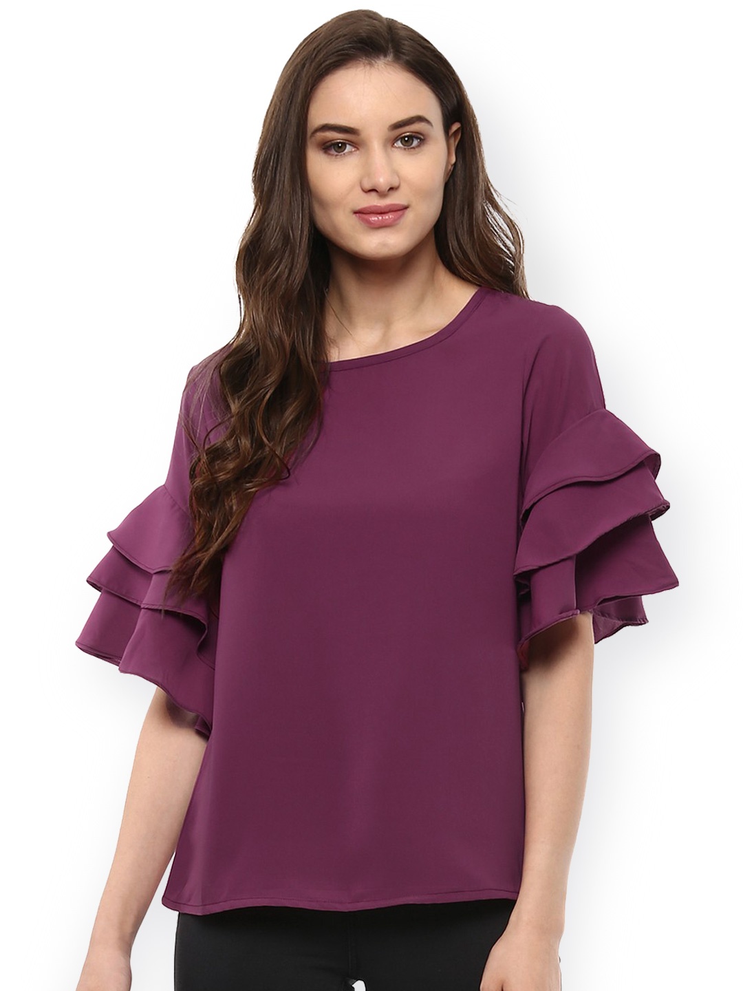 

Zima Leto Women Purple Solid Top