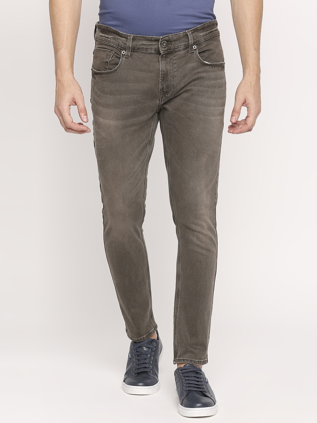 

SPYKAR Men Kano Slim Fit Light Fade Stretchable Jeans, Grey