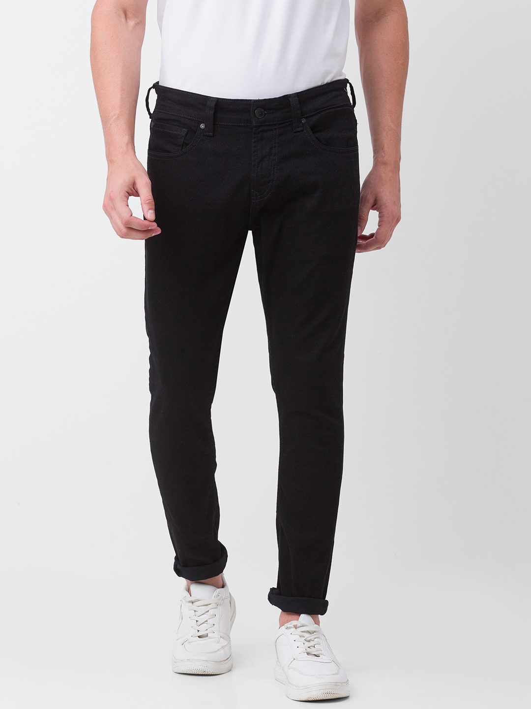 

SPYKAR Men Kano Slim Fit Stretchable Jeans, Black