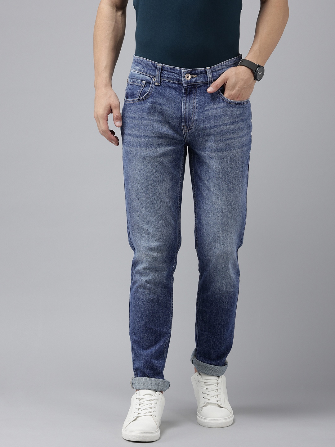 

SPYKAR Men Ricardo Relaxed Fit Light Fade Stretchable Jeans, Blue