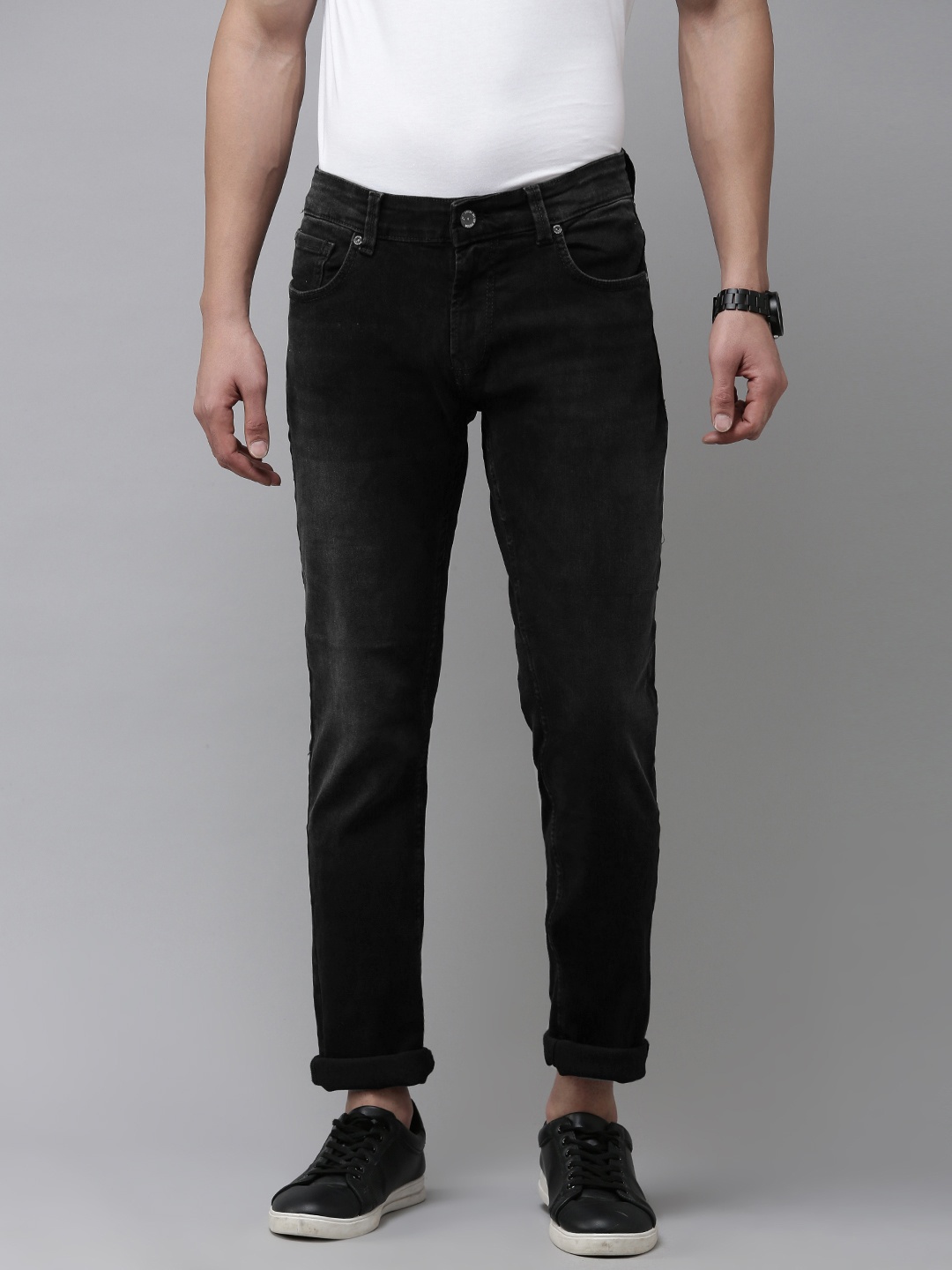 

SPYKAR Men Slim Fit Faded Jeans, Charcoal