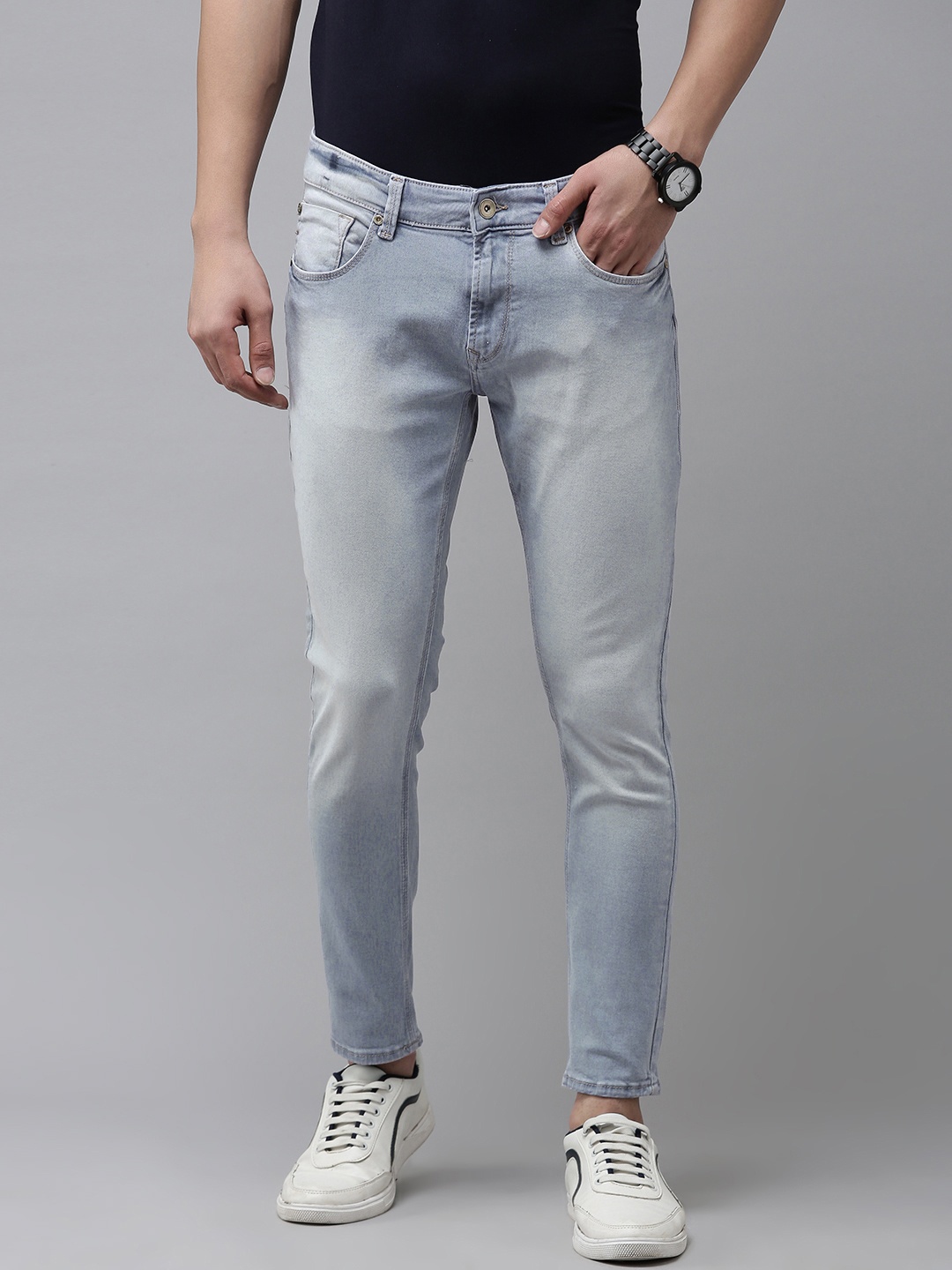 

SPYKAR Men Slim Fit Faded Jeans, Blue