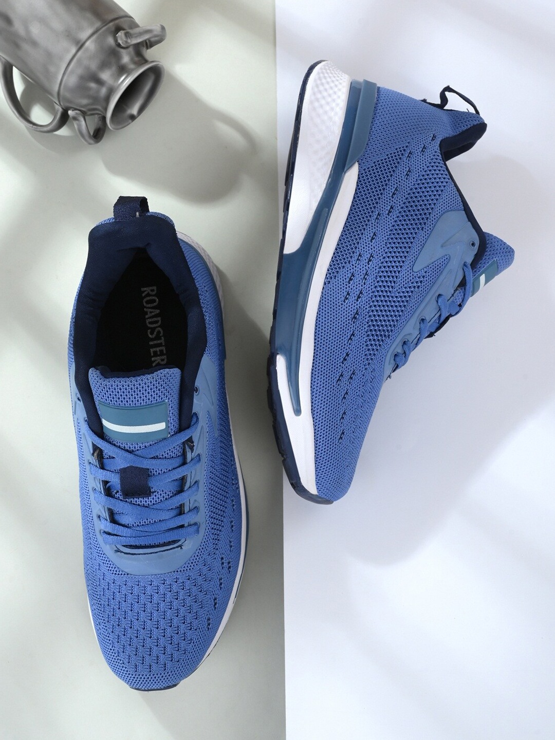 

The Roadster Lifestyle Co. Men Blue Mesh Walking Non-Marking Ultralite Sports Shoes