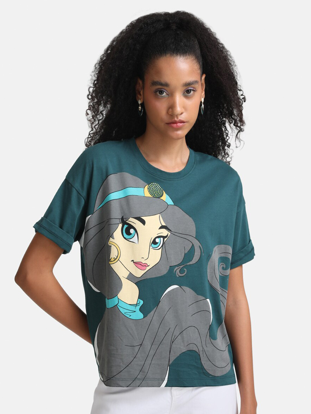

Kazo Women Green Printed Disney T-shirt