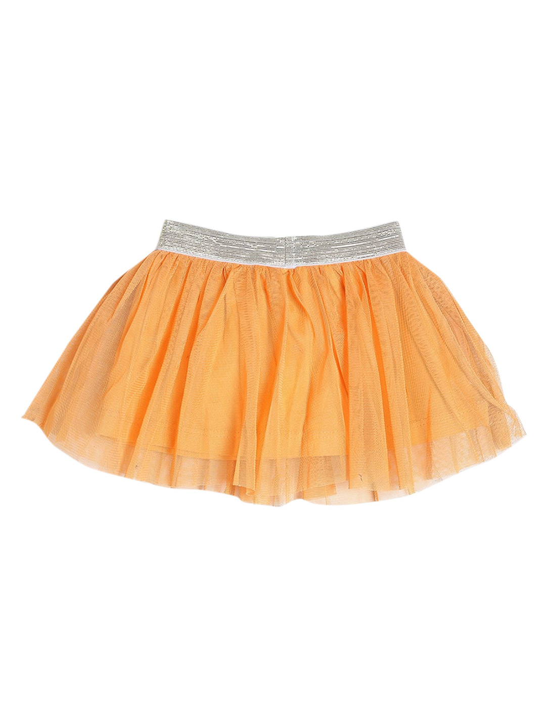 

612League Girls Yellow Solid Flared Mini Skirts