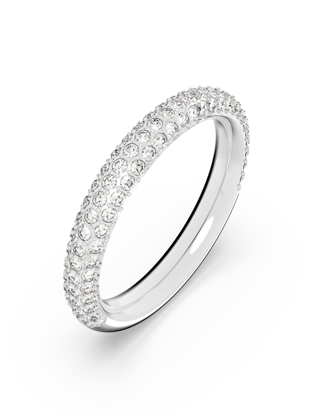 

SWAROVSKI Rhodium-Plated & White Crystal Studded Finger Ring, Silver