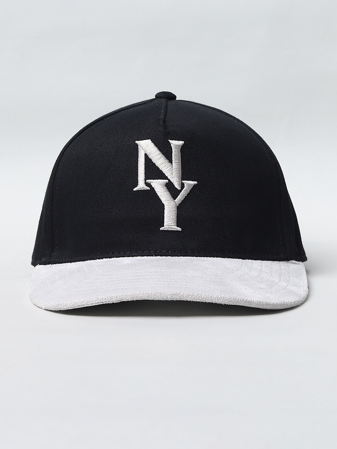 

Jack & Jones Men Black & White Embroidered Baseball Cap