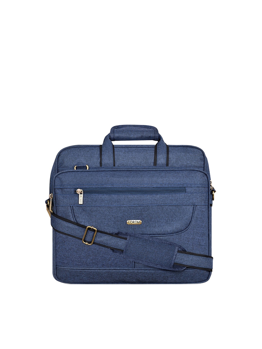 

LOREM Men Blue Textured Messenger Bag