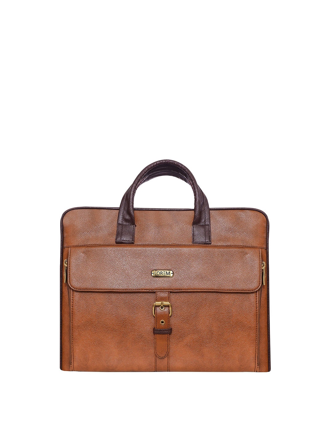 

LOREM Men Tan Textured Messenger Bag
