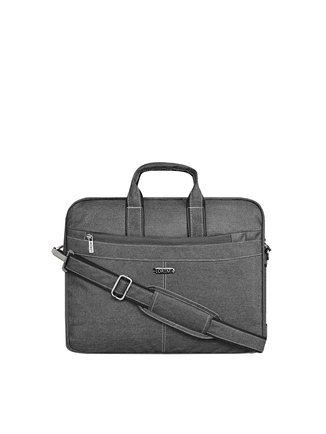 

LOREM Unisex Grey Textured Messenger Bag