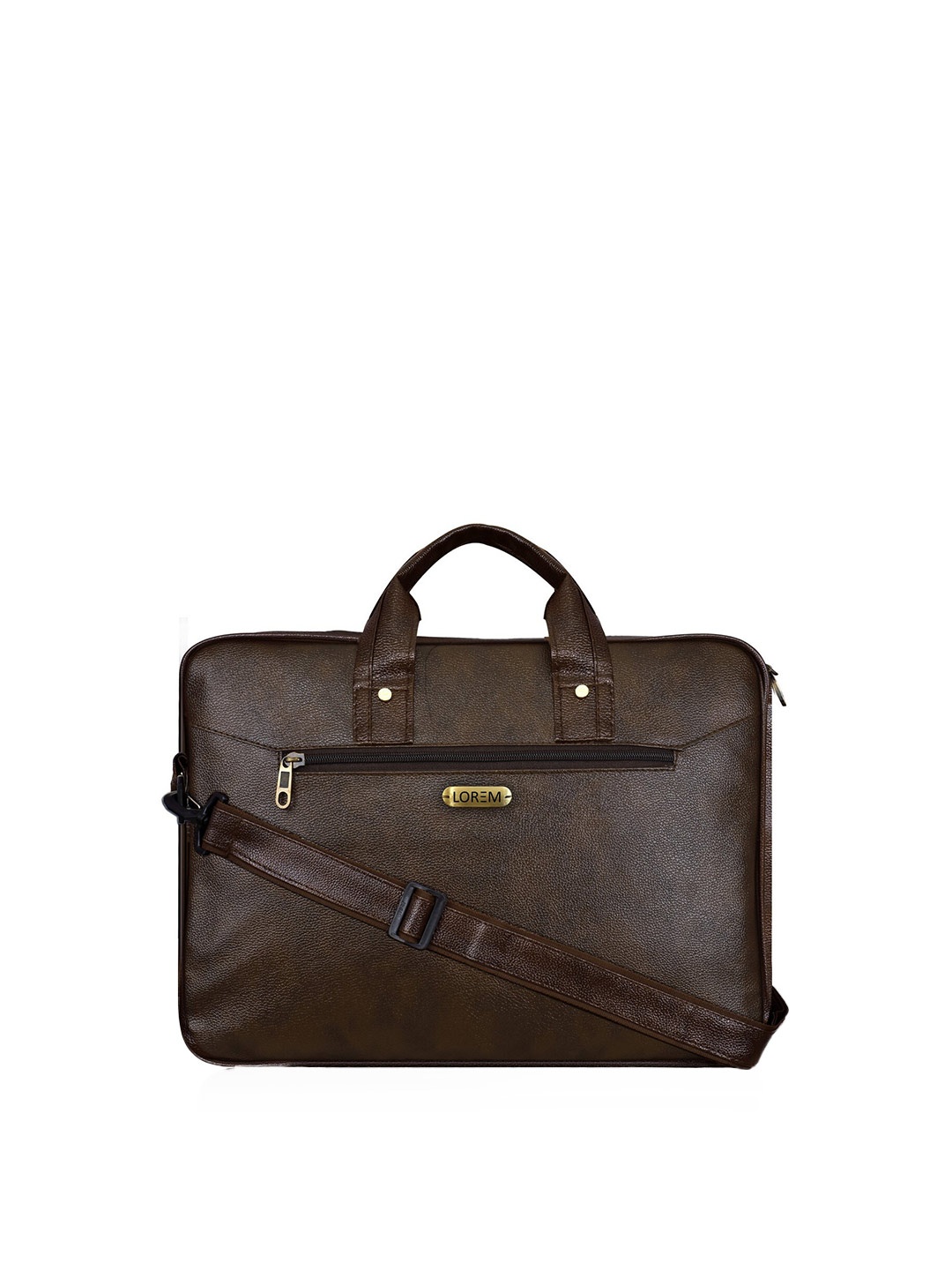 

LOREM Unisex Coffee Brown Textured Messenger Bag
