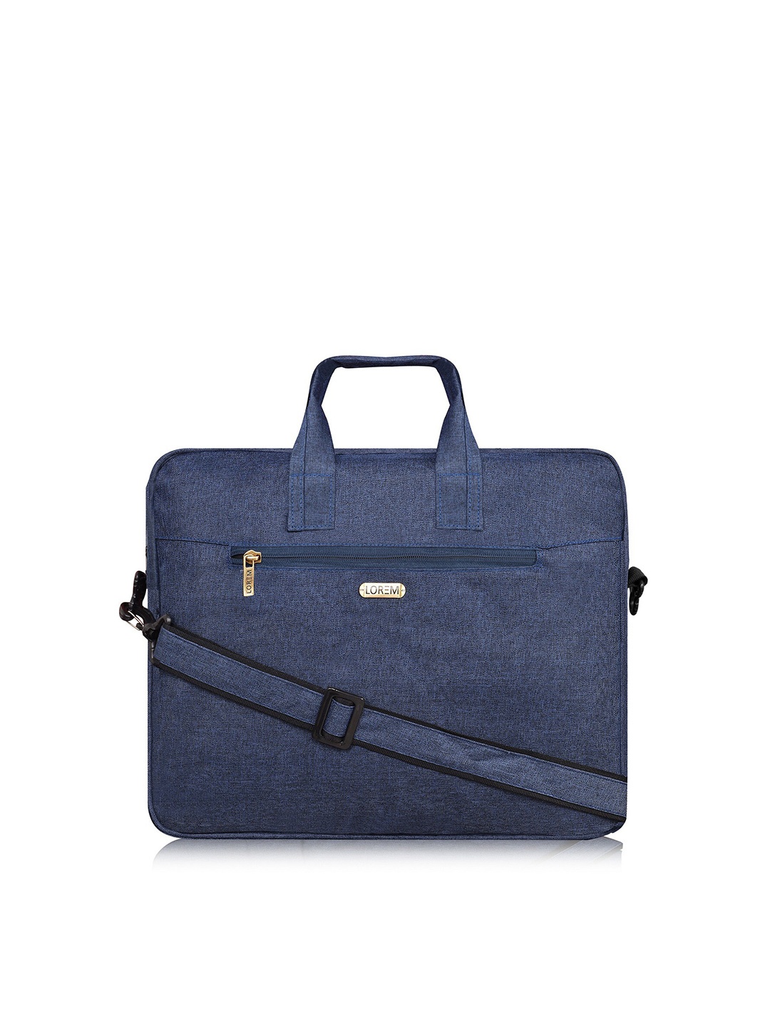 

LOREM Unisex Blue Textured Messenger Bag