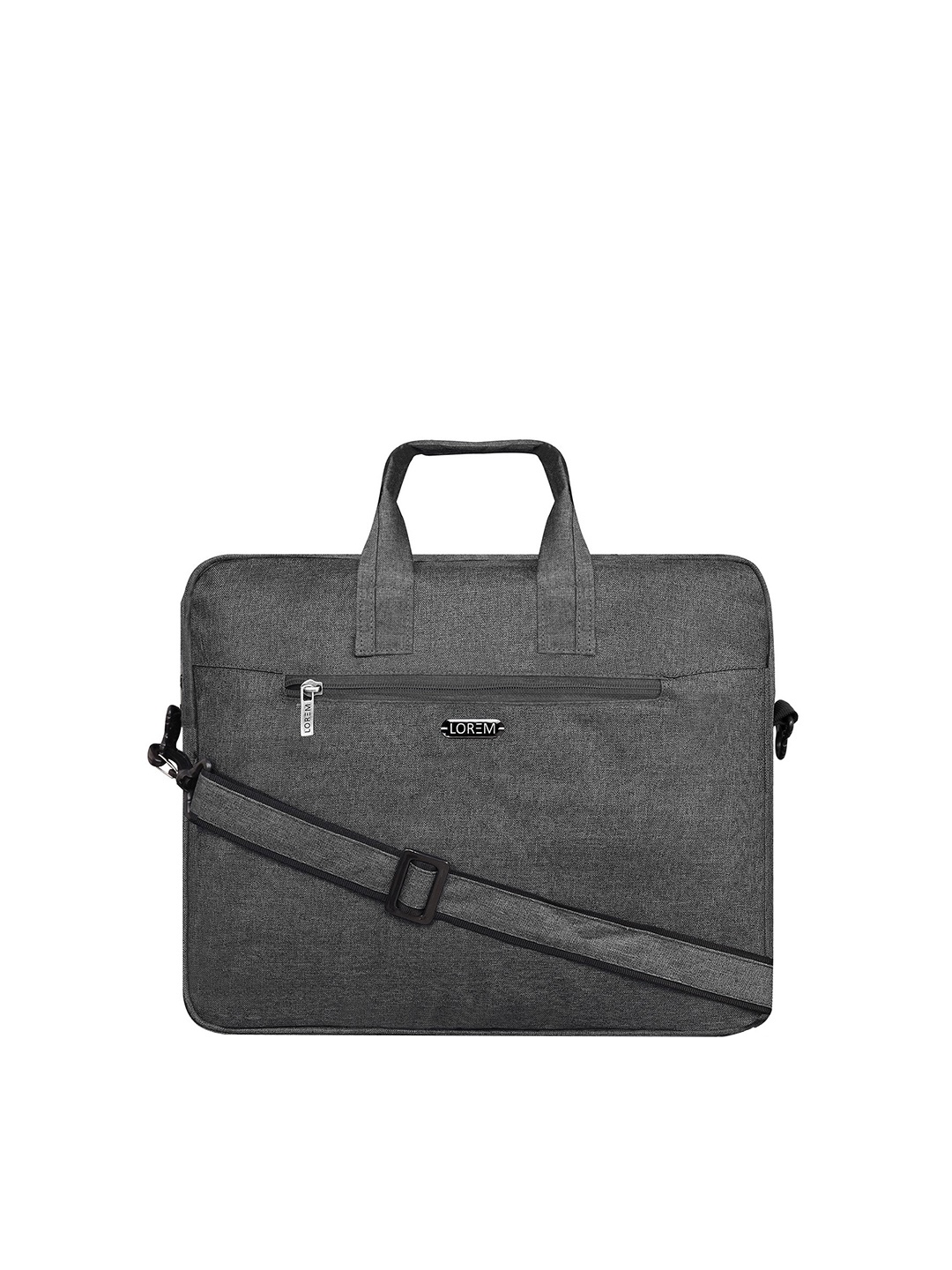 

LOREM Unisex Grey Textured Messenger Bag