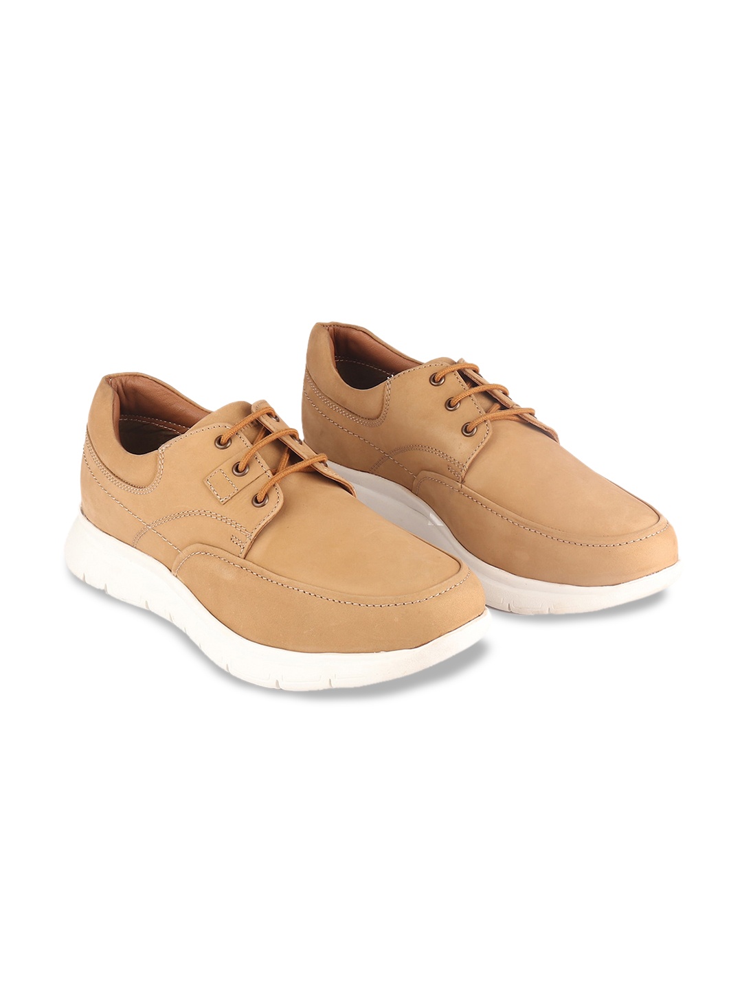 

Red Chief Men Tan Leather Sneakers