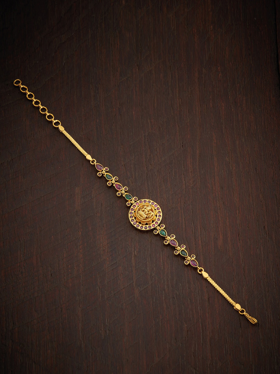 

Kushal's Fashion Jewellery Women Red & Green Antique Wraparound Bracelet