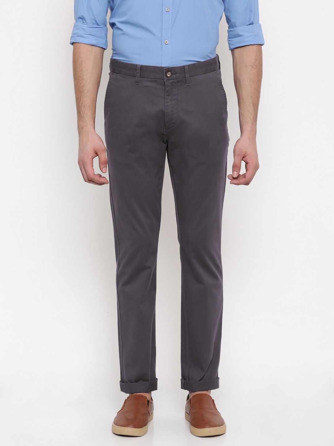 

U.S. Polo Assn. Men Grey Slim Fit Chinos