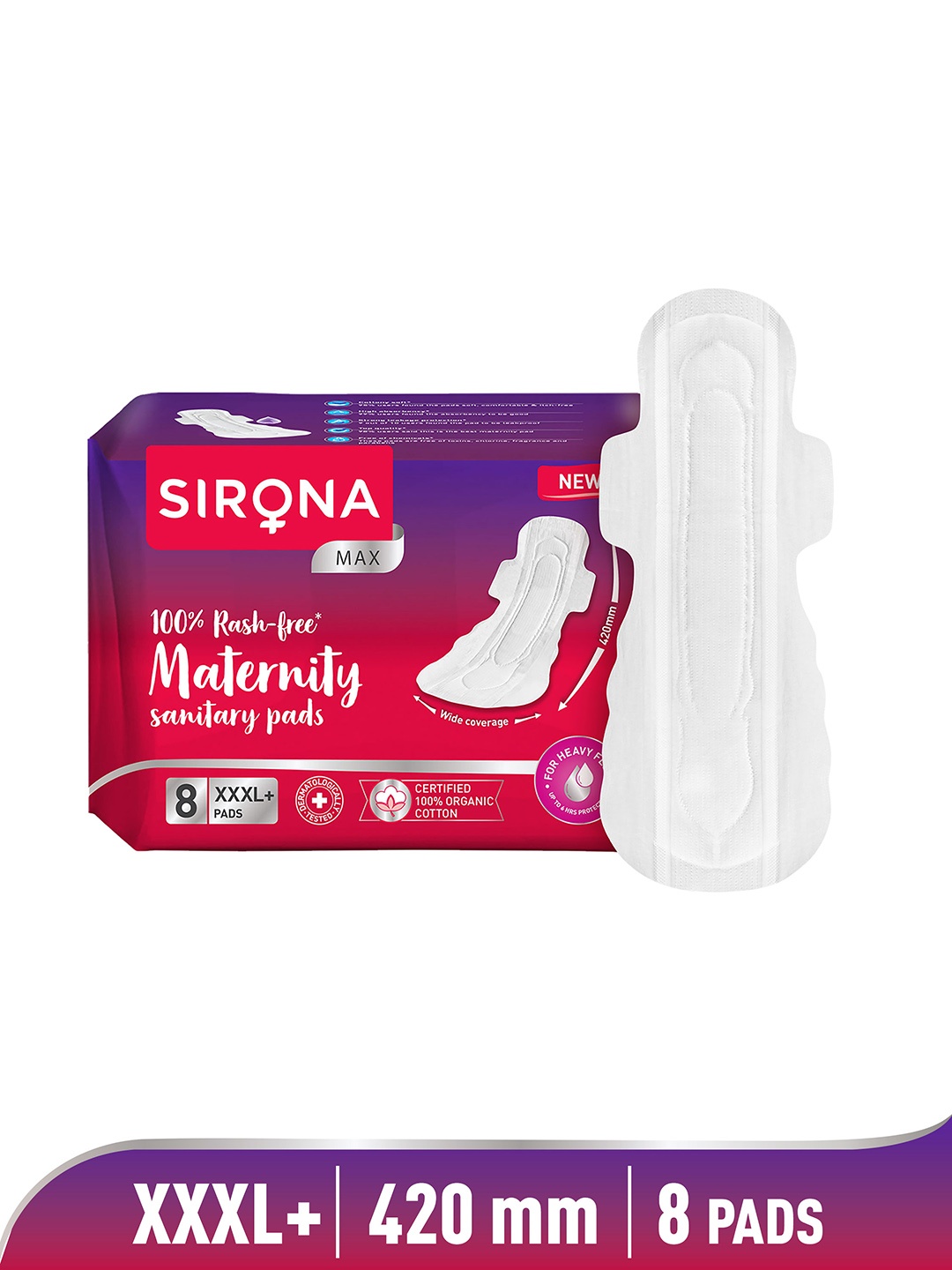 

Sirona Women 8Pcs White Sanitary Napkins