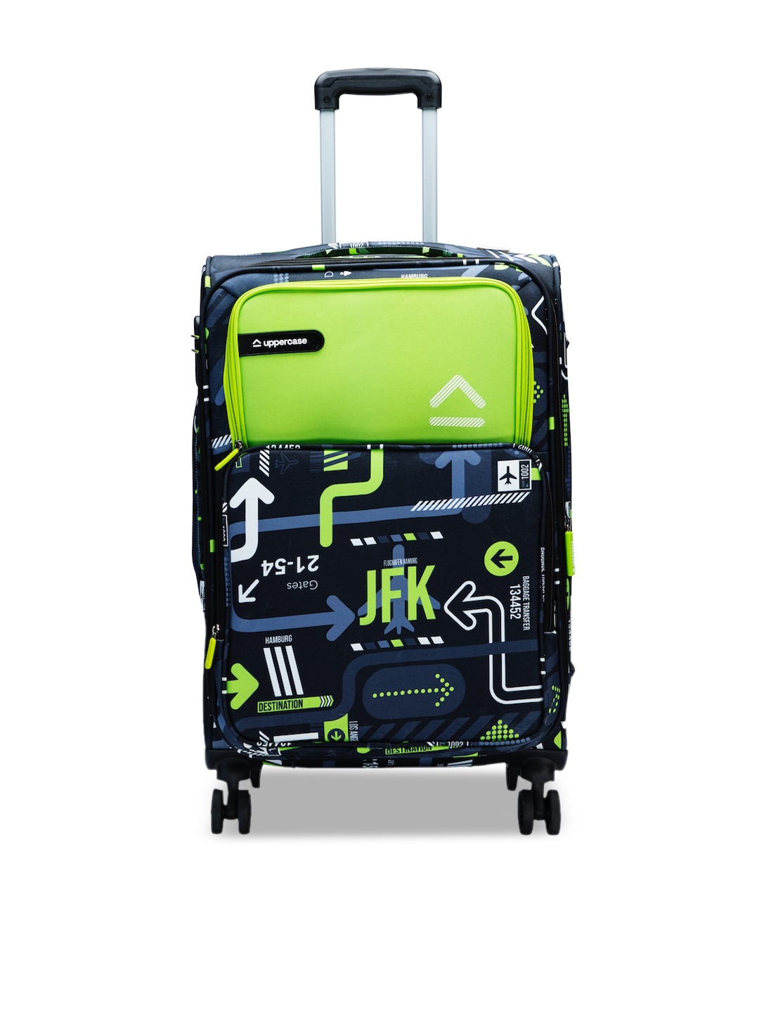 

uppercase JFK Printed Large Sustainable Trolley Bag, Green