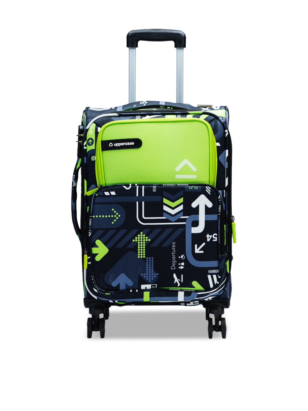 

Uppercase JFK Printed Large Trolley Bag, Green