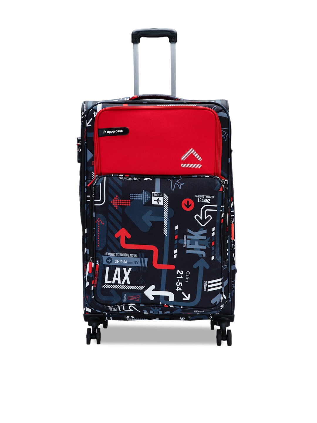 

uppercase Red Printed Sustainable Trolley Bag
