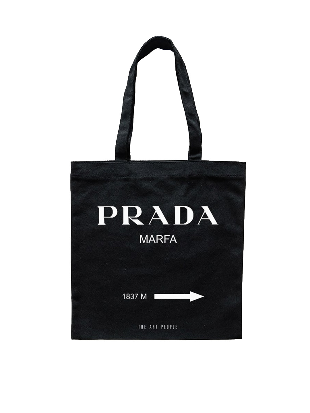 

The Art People Black Printed Structured Tote Bag