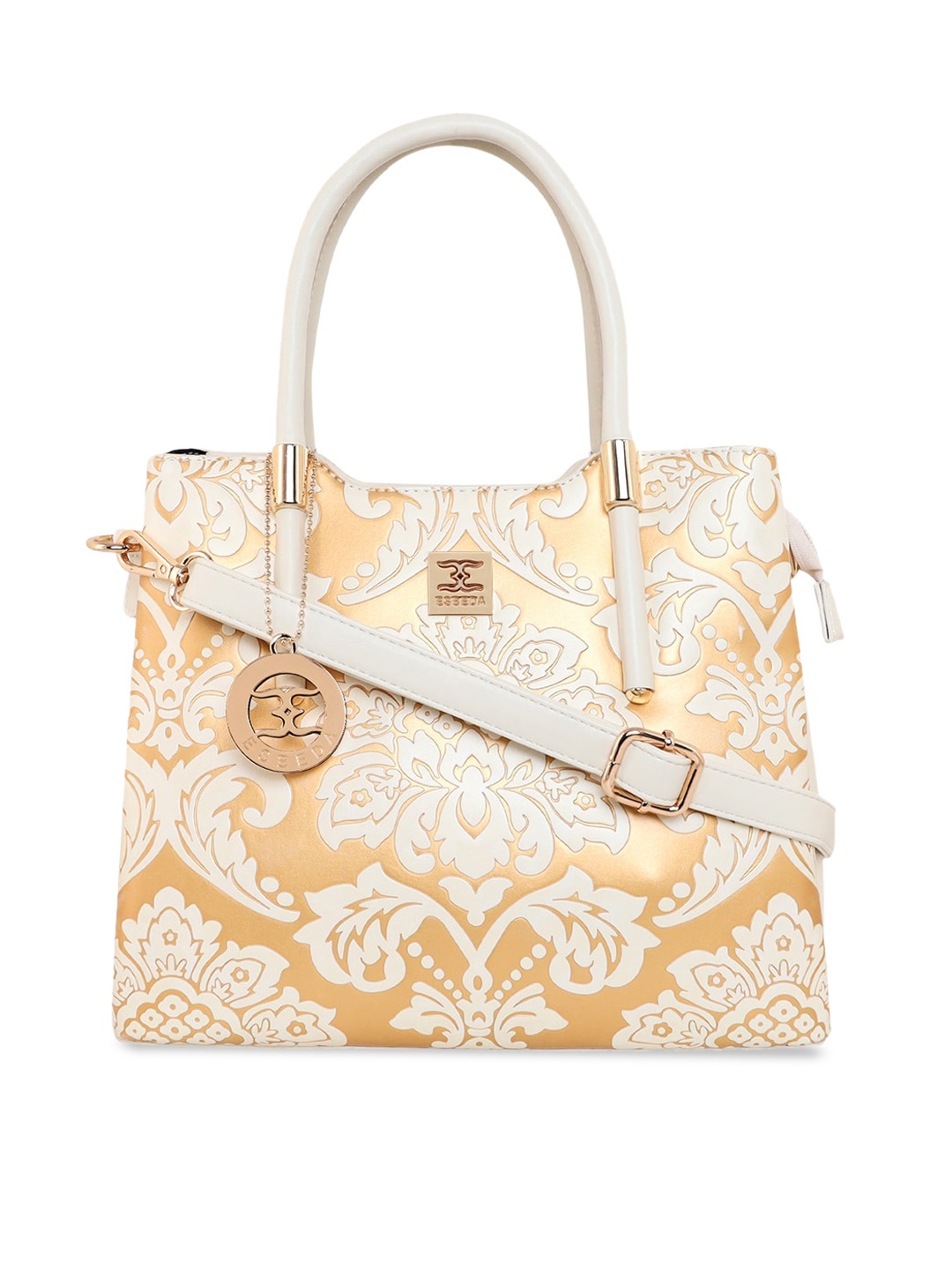 

ESBEDA Women Gold PU Structured Handbag