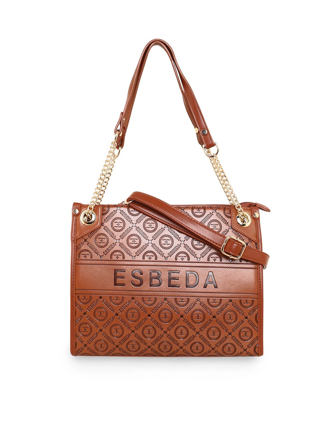 

ESBEDA Women Brown PU Textured Handbag